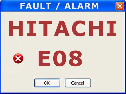 Hitachi alarm or fault E08