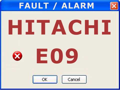 Hitachi alarm or fault E09