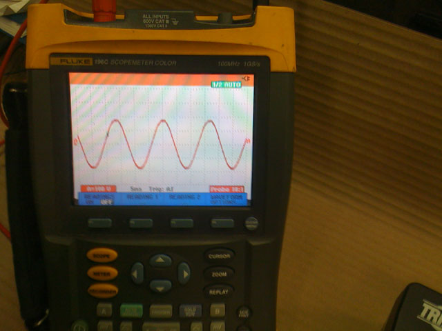 sine wave from 120v outlet