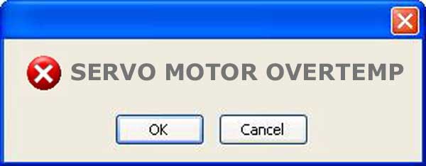 what does servo motor overtemp mean