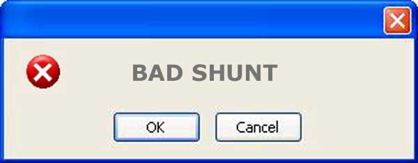 what is bad shunt error